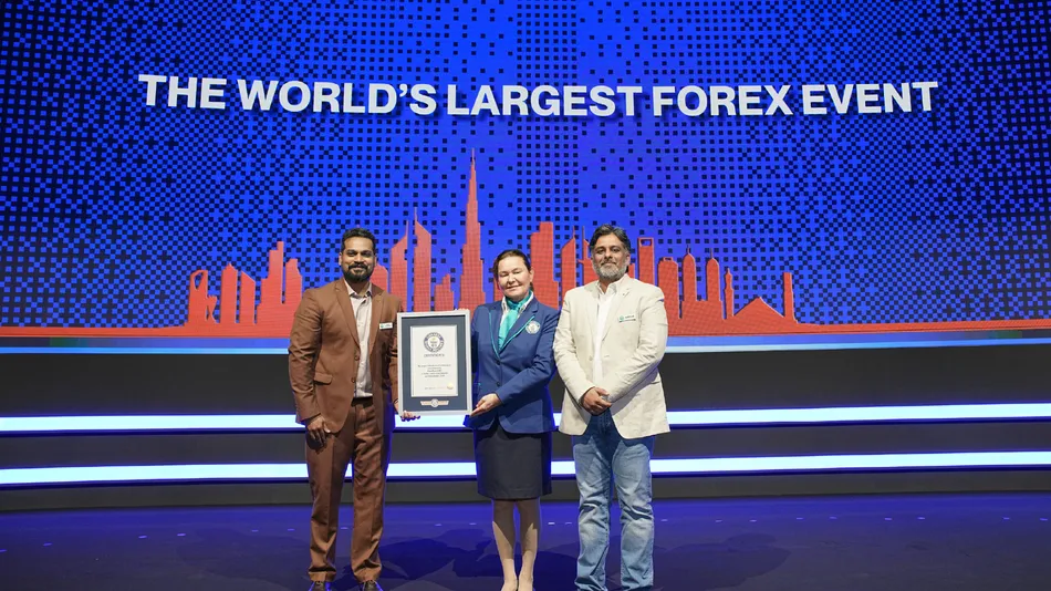 Forex Expo Dubai 2026 has broken its own Guinness World Records™ title for “Largest Attendance at a Forex Event”, welcoming 23,816 attendees for its ninth edition at Dubai World Trade Centre (Halls 1-5) on 22–23 September. Image courtesy: Forex Expo Dubai 