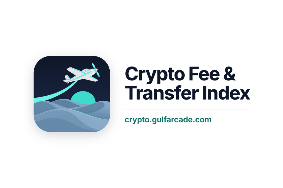 New crypto fee index launches for Gulf crypto users